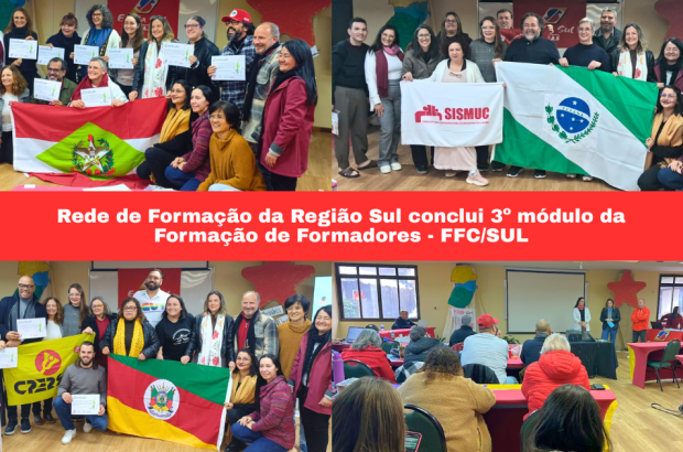 Formação Continuada da CUT e DGB conclui 3º módulo do FFC com rede da Região Sul